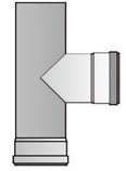Pellet T-Stück F/F Durchmesser 100mm