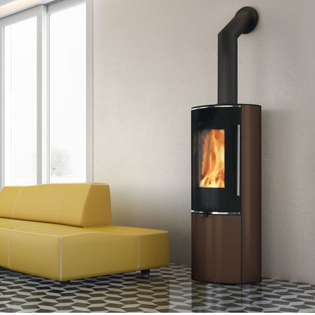 Edilkamin Kaminofen Tally 8 Up Ambientebild bronze