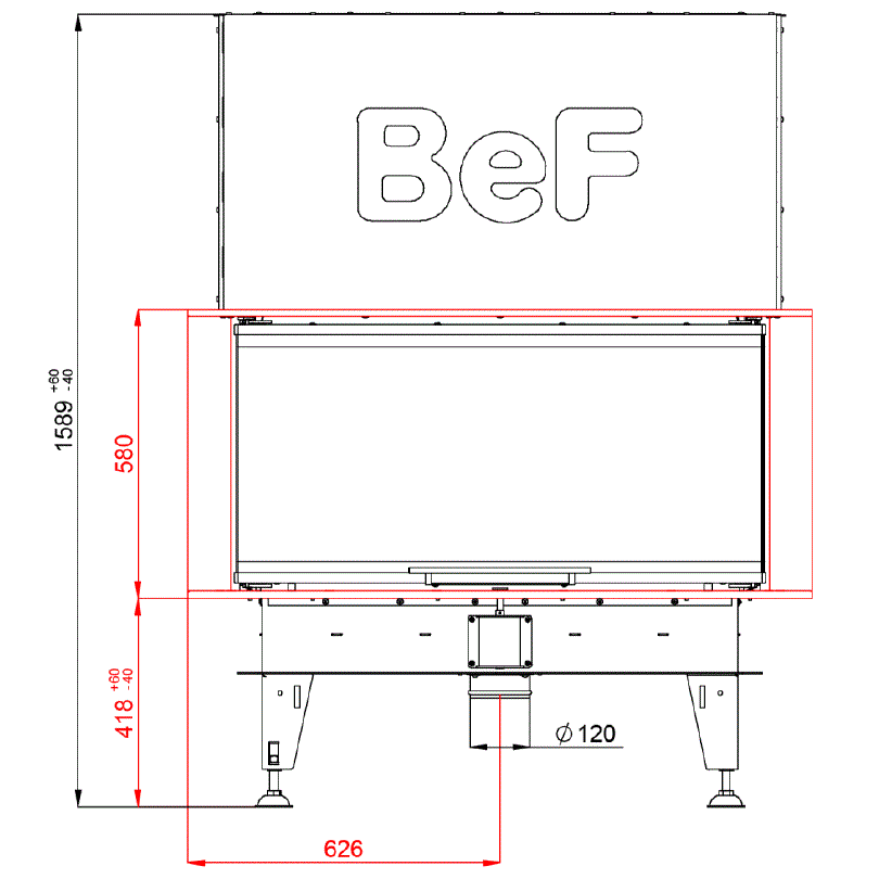 BeF Home | kamineinsatz Royal V 10 C | 13 kW | praktische Schiebetür
