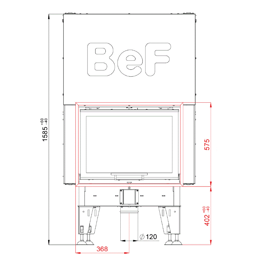 BeF Home Kamineinsatz Feel V 7 |7 kW|hochschiebbare Tür | Klimaworld.com