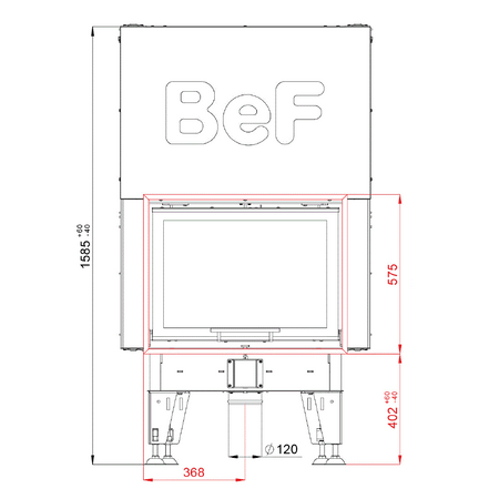 BeF Home Kamineinsatz Feel V 7 |7 kW|hochschiebbare Tür | Klimaworld.com