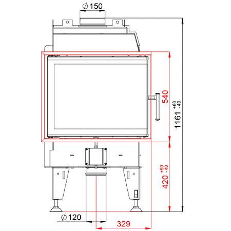 BeF Home |  Kamineinsatz Royal 7 CP | 7 kW |mit Eckfenster