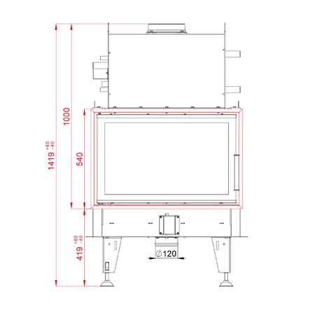 BeF Home Kamineinsatz Twin 8 Aquatic II |14,5 kW 
