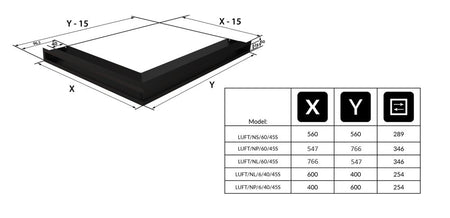 Technische Zeichnung - LUFT/NP/60/45S/C