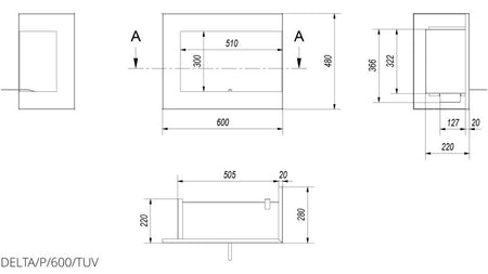 Technische Zeichnung - DELTA/P/600/TUV
