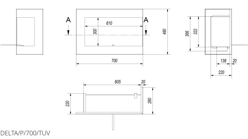 Technische Zeichnung - DELTA/P/700/TUV