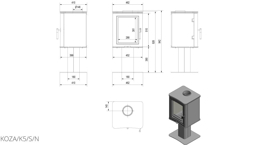 Technische Zeichnung - KOZA/K5/S/N