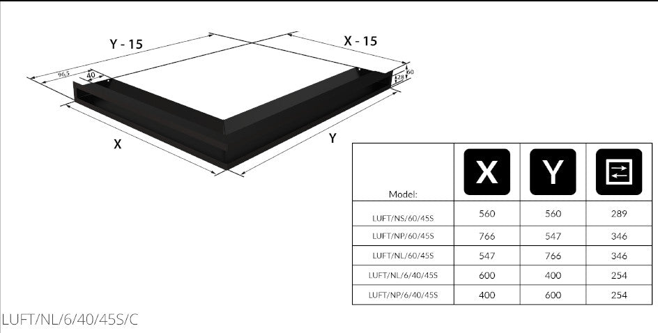 Technische Zeichnung - LUFT/NL/6/40/45S/C