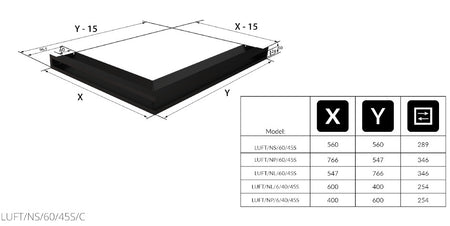Technische Zeichnung - LUFT/NP/60/45S/C