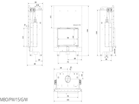Technische Zeichnung - MBO/PW/15/G/W | klimaworlv.com