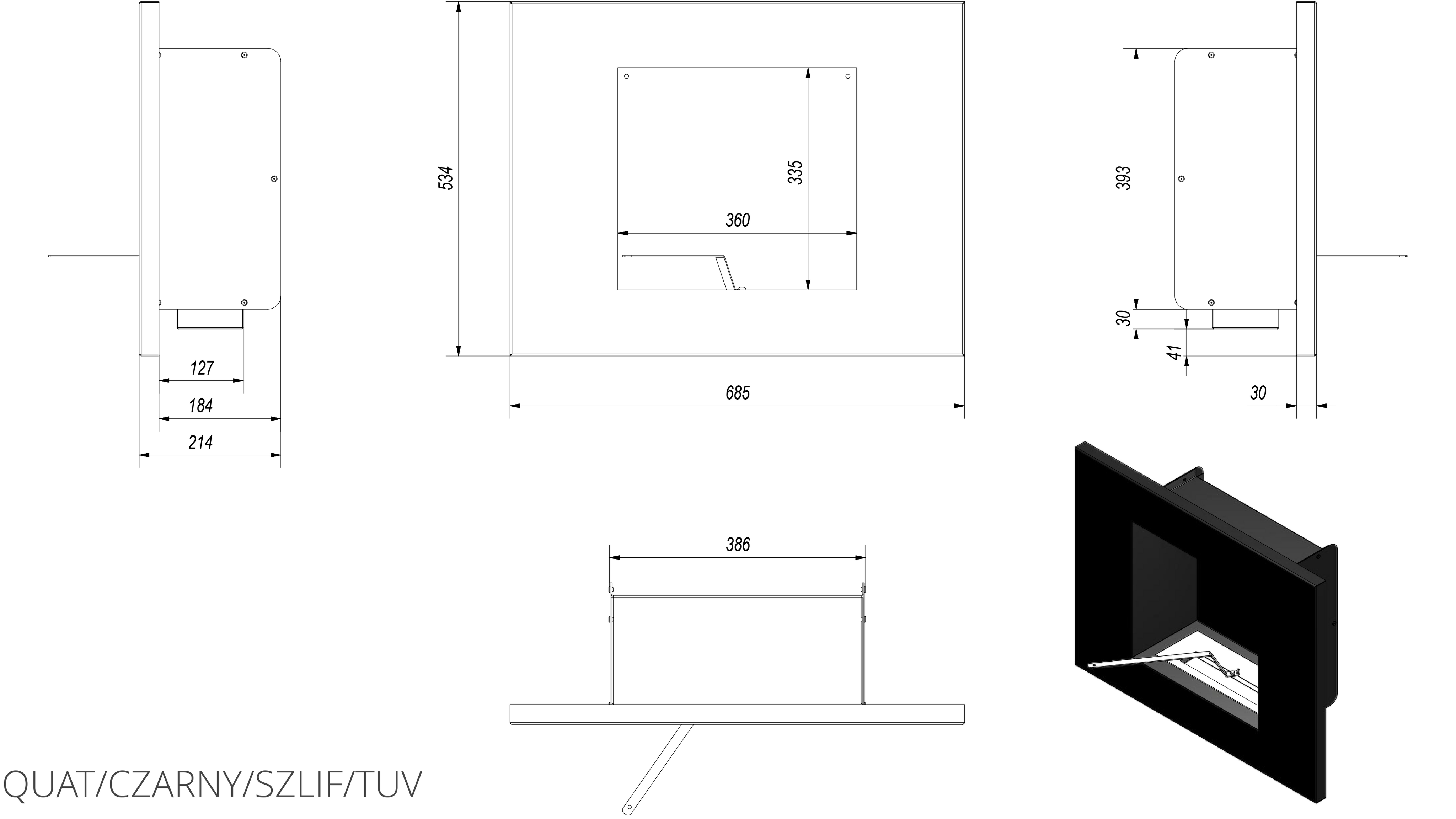 Technische Zeichnung - QUAT/CZARNY/SZLIF/TUV