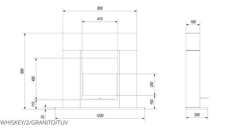 Technische Zeichnung - WHISKEY/2/GRANITO/TUV