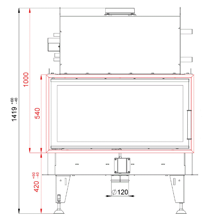 BeF Home Kamineinsatz Twin 10 Aquatic II | 20 kW