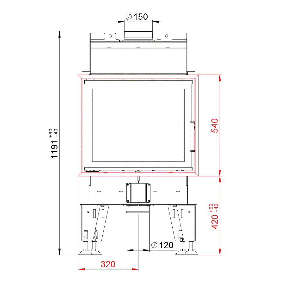 BeF Home Kamineinsatz Feel 6, 5 kW mit gerader Scheibe | Klimaworld.com