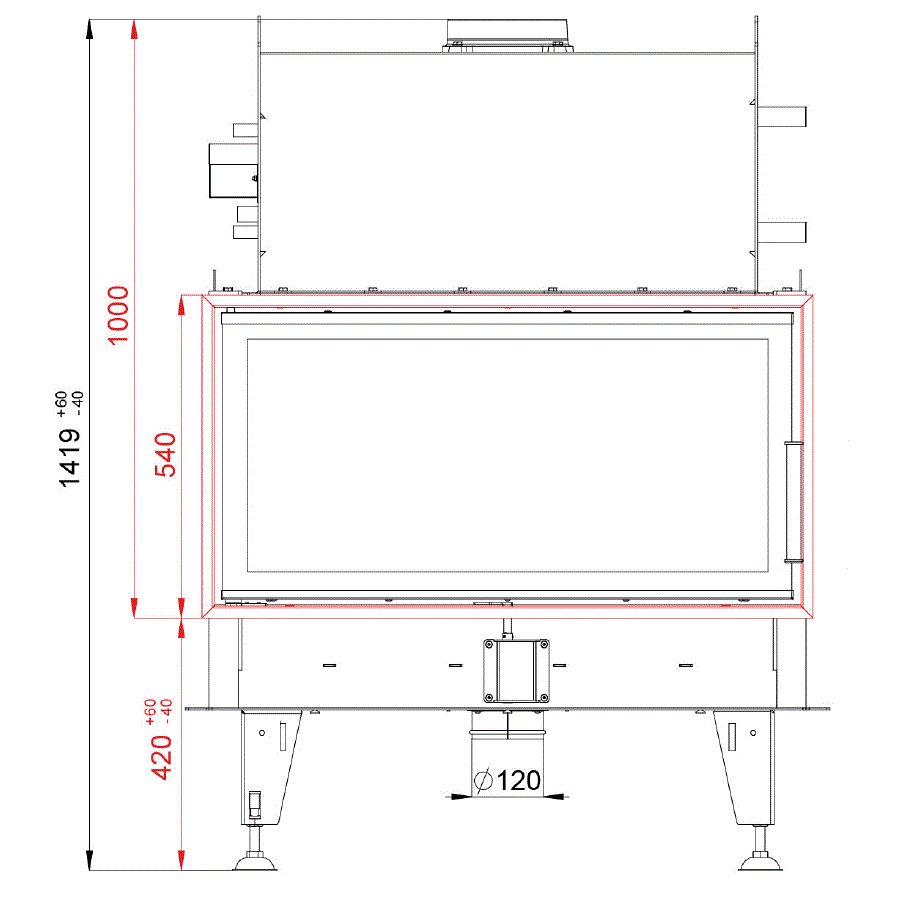 BeF Home Kamineinsatz Twin 10 N Aquatic II | 20 kW