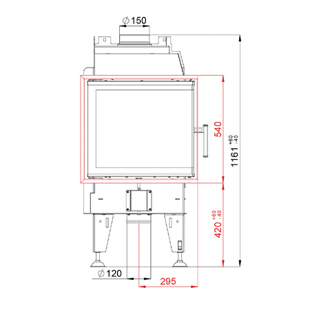 Bef Home Kamineinsatz Therm 6 CP | 6 kW | weißer runder Feuerraum 