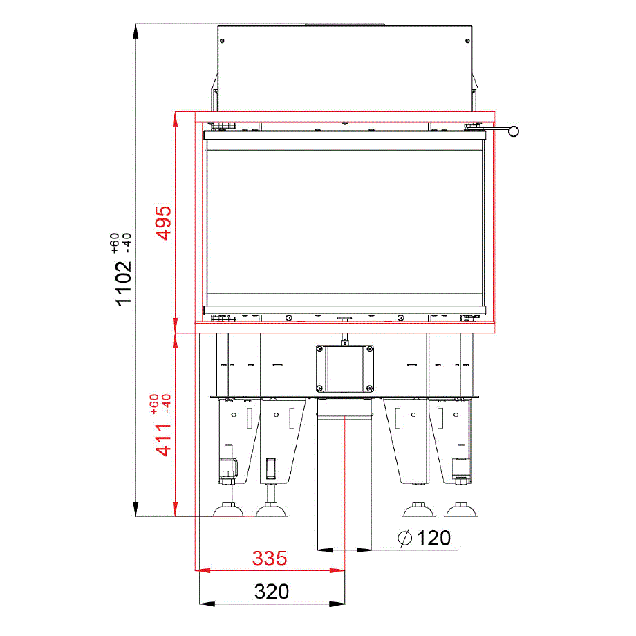 BeF Home Kamineinsatz Therm 6 C| 6 kW | weißer Feuerraum 