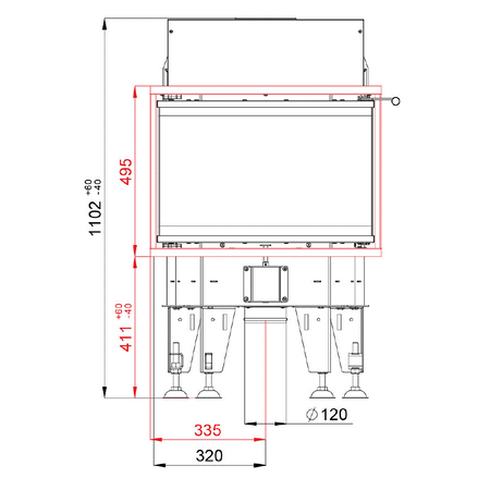 BeF Home Kamineinsatz Therm 6 C| 6 kW | weißer Feuerraum 