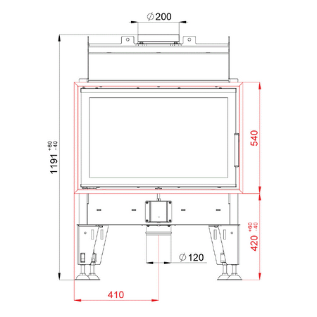 Bef Home Kamineinsatz Therm 8 | Schwenktür | 8 kW 