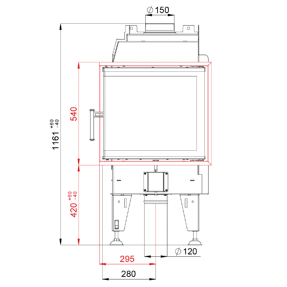 Bef Home Kamineinsatz  Therm 6 CL| 6 kW | weißer Feuerraum 