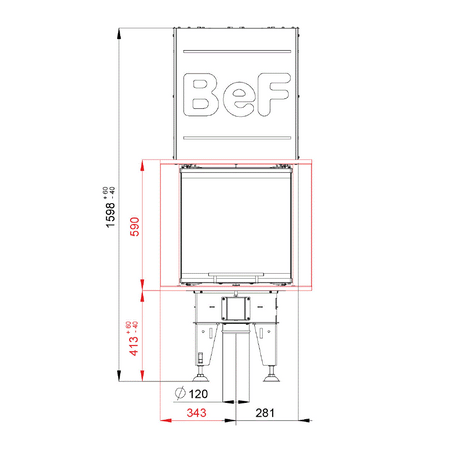 BeF Home Kamineinsatz Therm V 8 U | 8 kW 