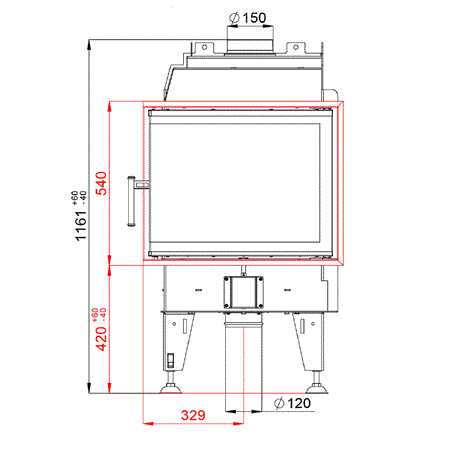 BeF Home | Kamineinsatz Royal 7 CL | 7 kW |mit Eckfenster