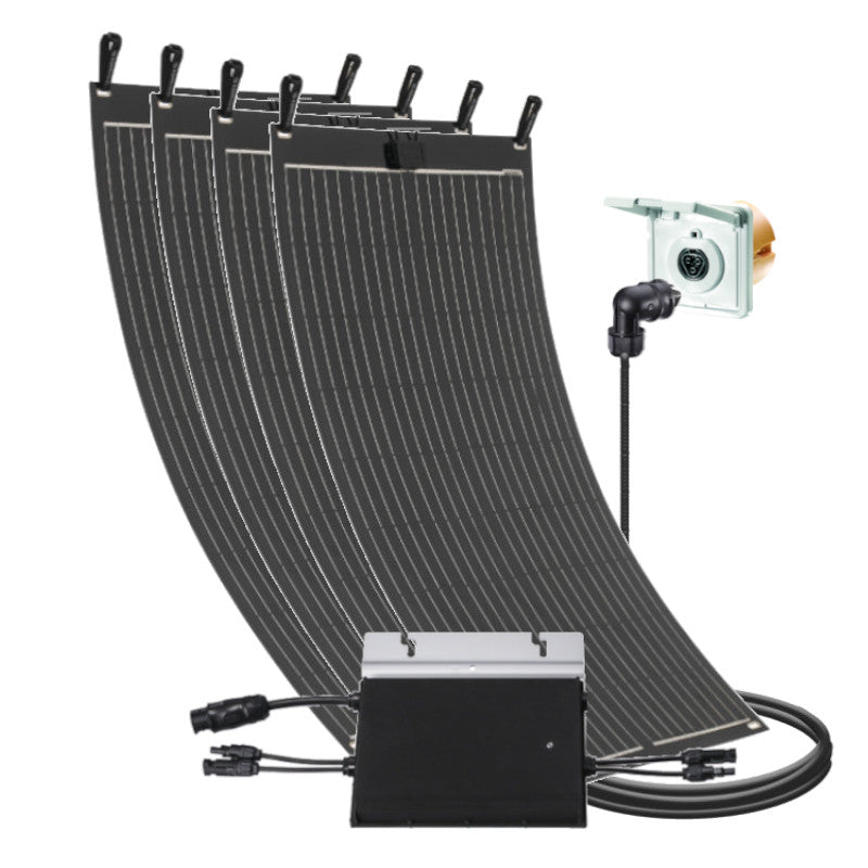 Balkonkraftwerk 600 W | mit flexiblen Modulen | steckfertig