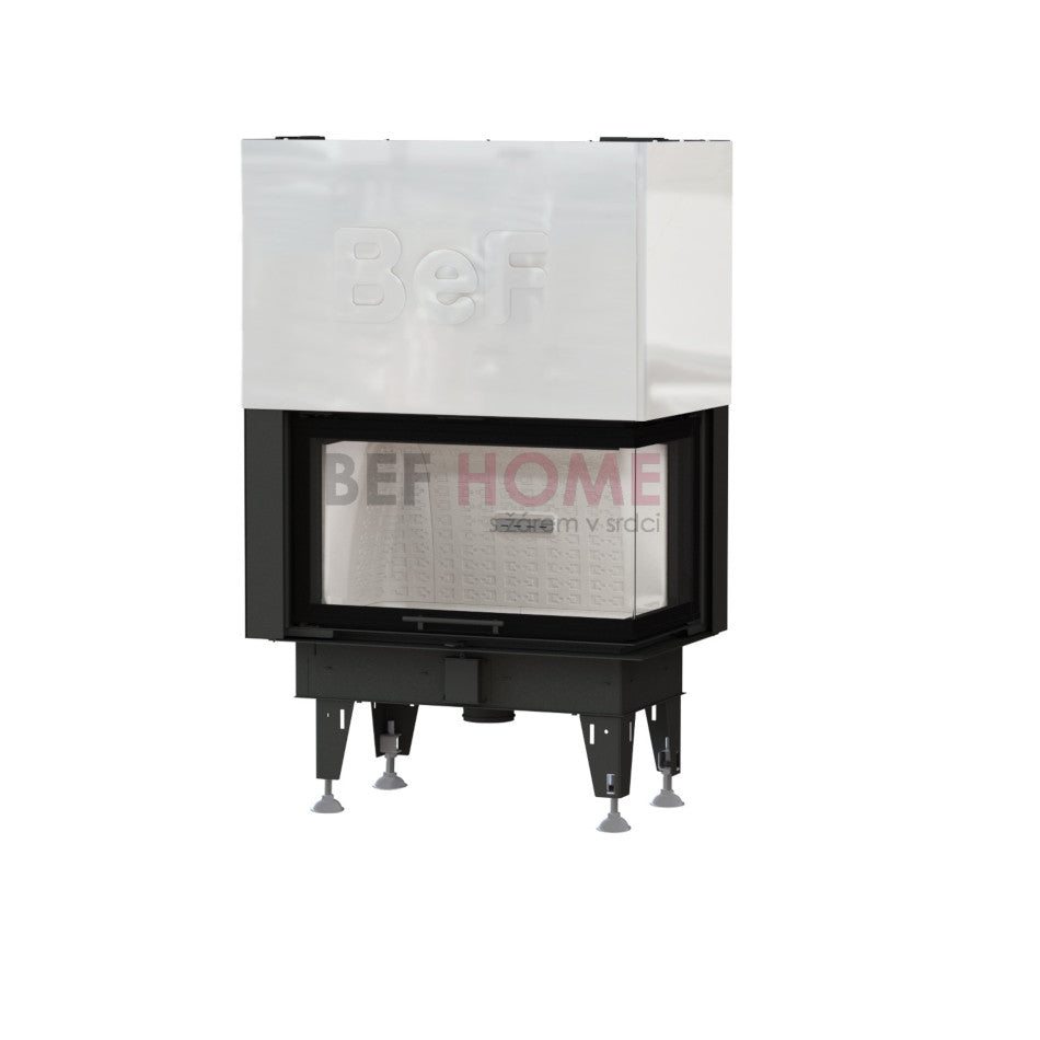 BeF Home Kamineinsatz Therm V 10 CP| 13 kW | weißer runder Feuerraum