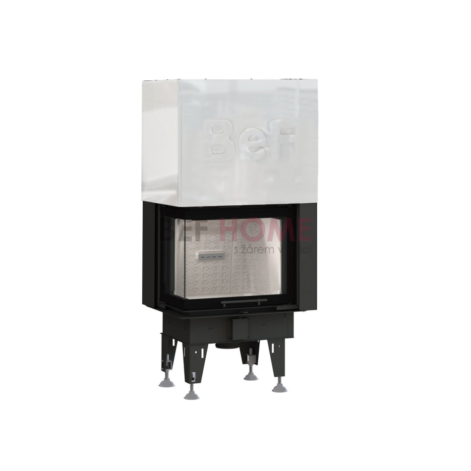 BeF Home Kamineinsatz Therm V 7 CL| 7 kW | weißer runder Feuerraum 
