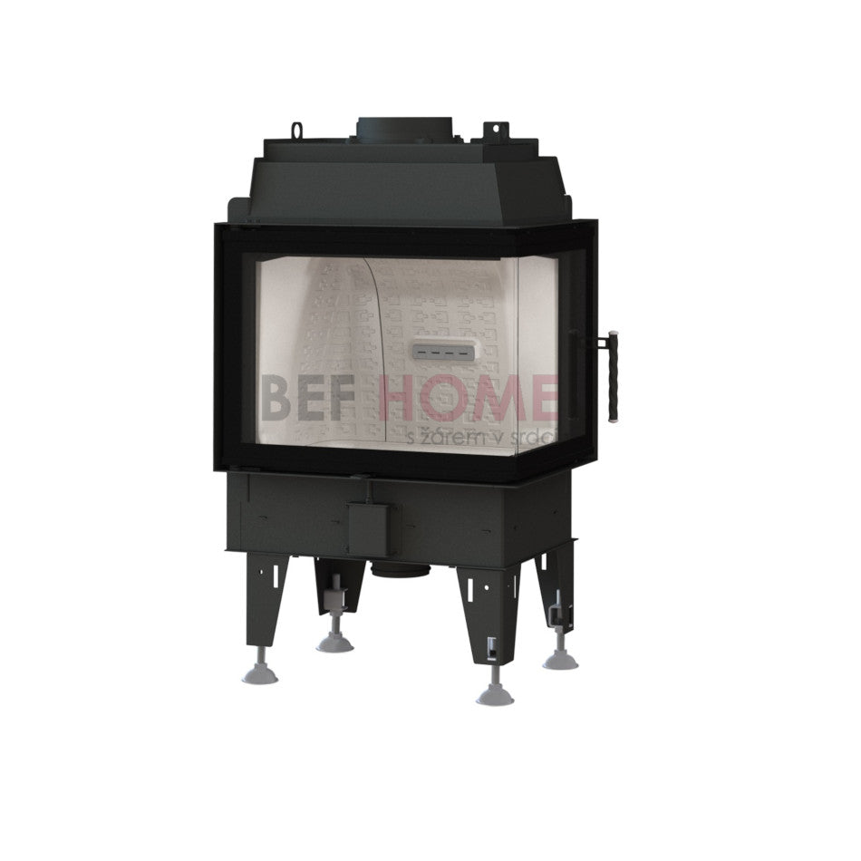 BeF Home Kamineinsatz Therm 8 CP | 8 kW | weißer runder Feuerraum 