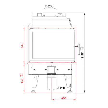 BeF Home Kamineinsatz Therm 8 CP | 8 kW | weißer runder Feuerraum 