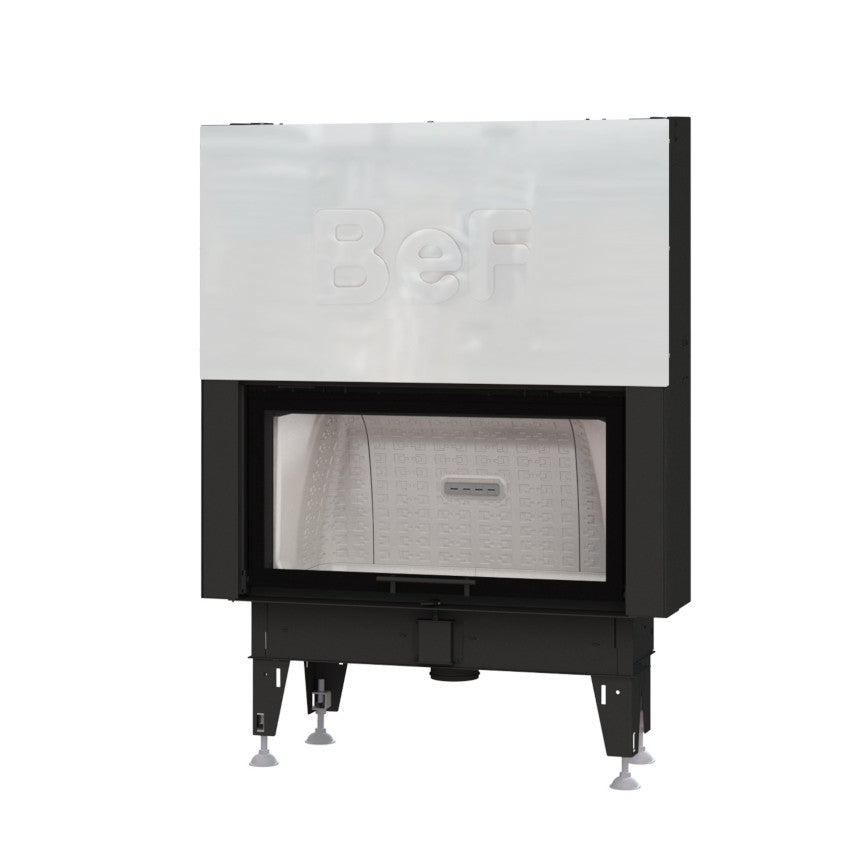 BeF Home Kamineinsatz Therm V 10 | 13 kW | weißer runder Feuerraum 