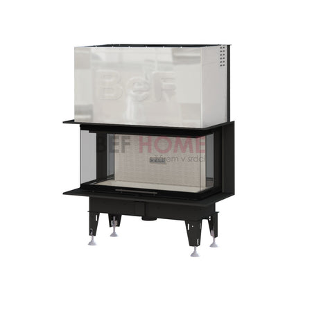 BeF Home Kamineinsatz Therm V 10 C | 13 kW | weißer runder Feuerraum 