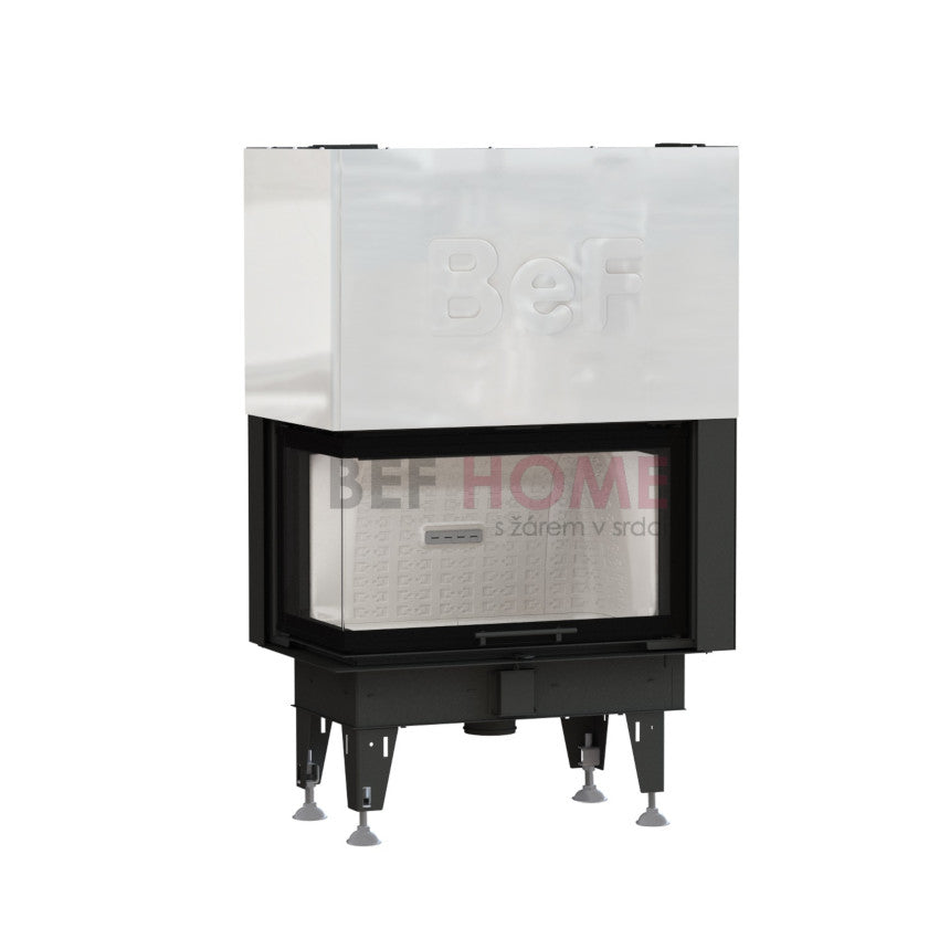 BeF Home Kamineinsatz Therm V 10 CL | 13 kW | weißer runder Feuerraum 