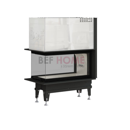 BeF Home Kamineinsatz Therm V 10 U | 13 kW | weißer runder Feuerraum 