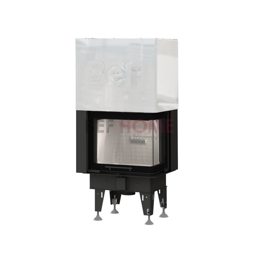 BeF Home Kamineinsatz Therm V 7 CP| 7 kW | weißer runder Feuerraum 