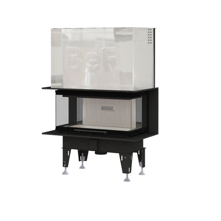 BeF Home Kamineinsatz Therm V 8 C | 8 kW | weißer runder Feuerraum 