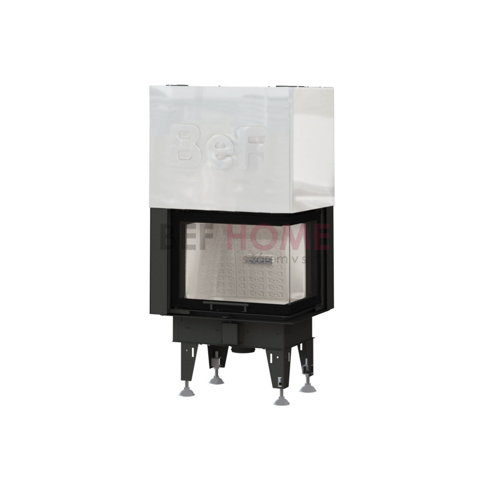 BF Home Kamineinsatz Therm V 8 CP | 8 kW | weißer runder Feuerraum 