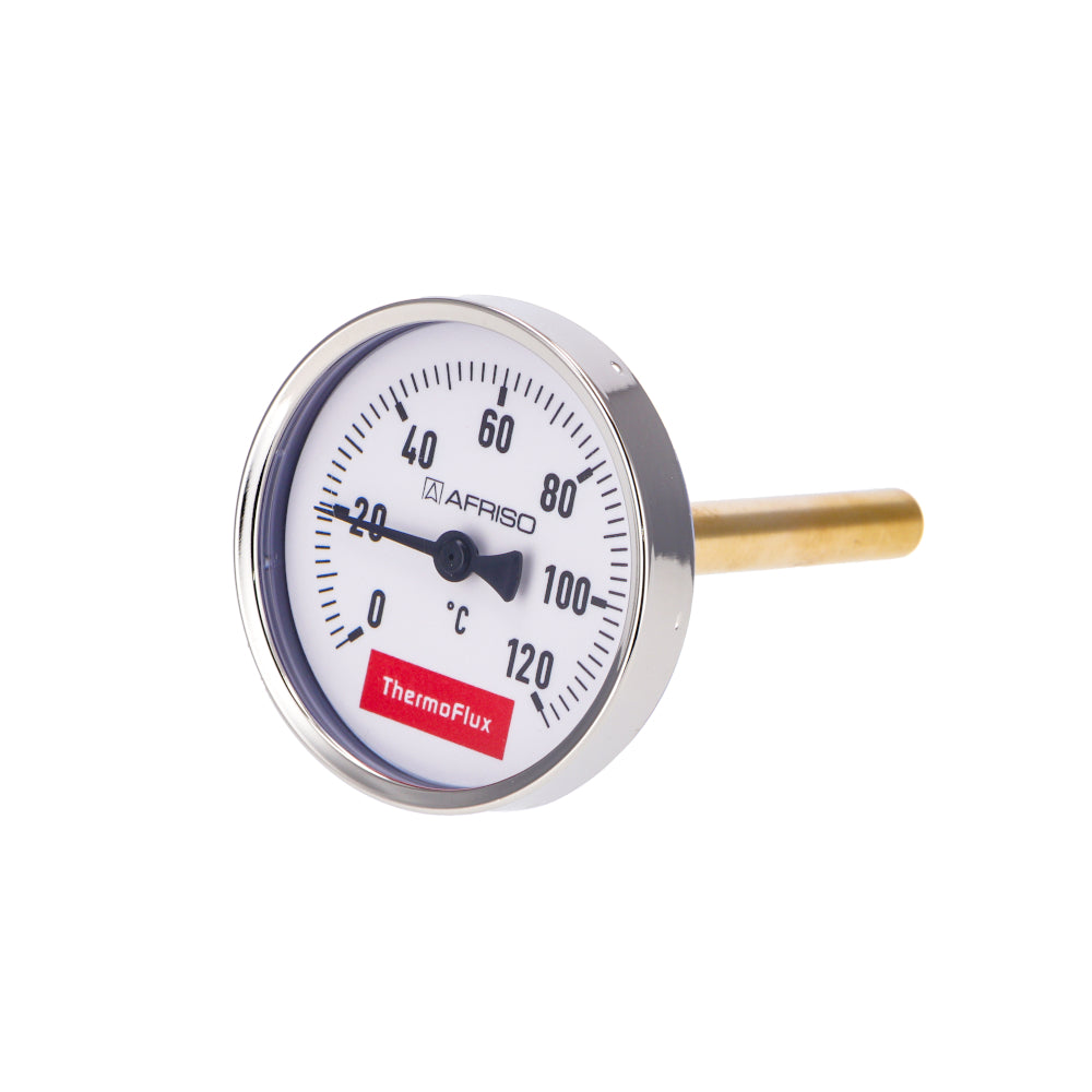 ThermoFlux Thermometer mit Tauchhülse | Ø 80 mm | Axial | front| klimaworld.com