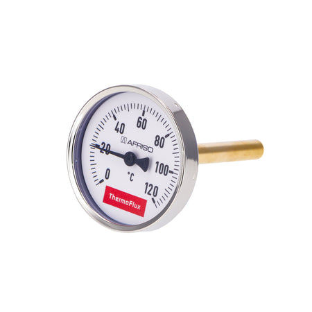 ThermoFlux Thermometer mit Tauchhülse | Ø 80 mm | Axial | front| klimaworld.com