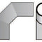 Hitzeschild für 3-teiligen Bogen 90° - seitlich - Durchmesser 180mm