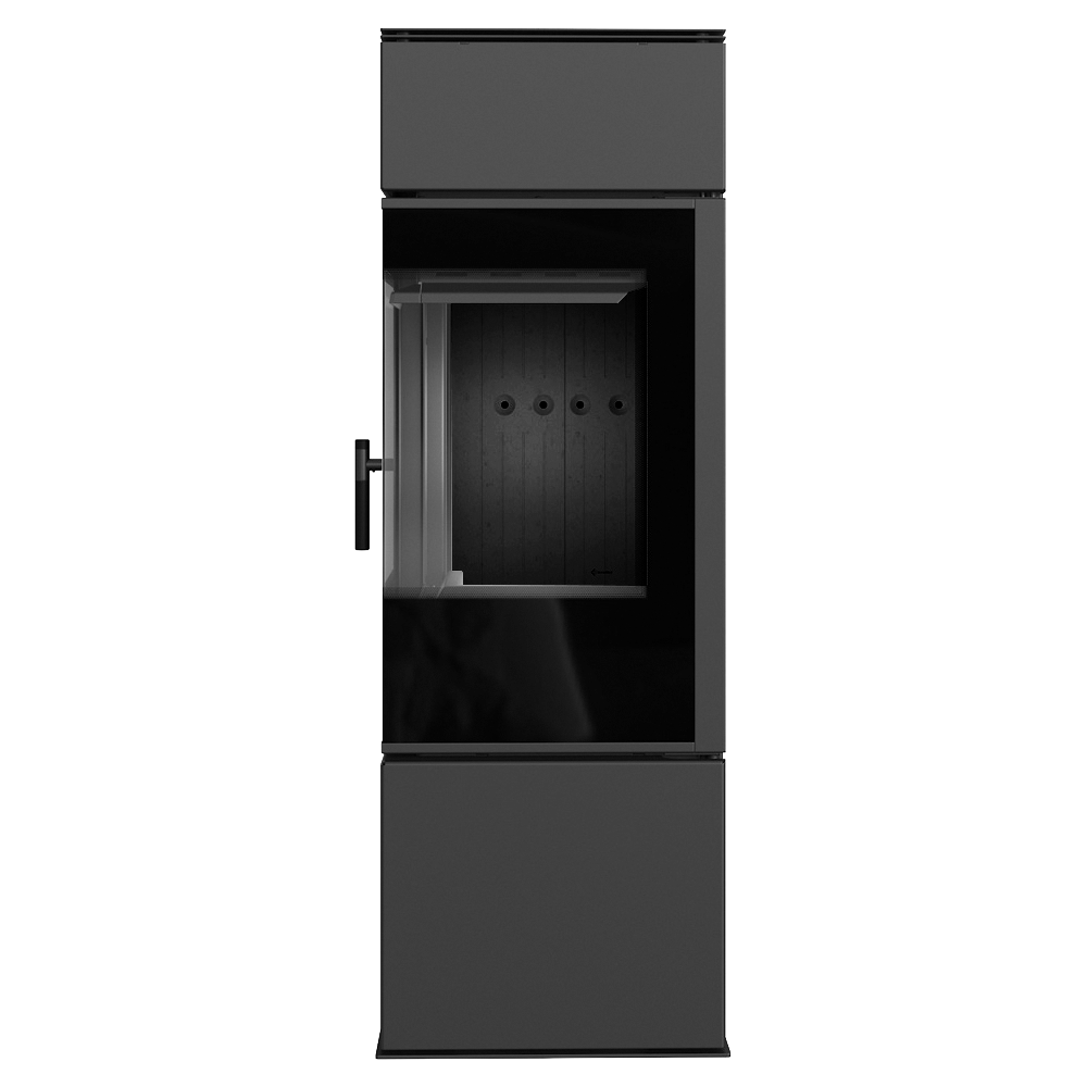 Kratki Kaminofen Thor 8 | Eckkamin - 2-seitig | 8 kW | THOR -> schwarze Brennraumauskleidung als Option