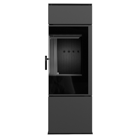 Kratki Kaminofen Thor 8 | Eckkamin - 2-seitig | 8 kW | THOR -> schwarze Brennraumauskleidung als Option