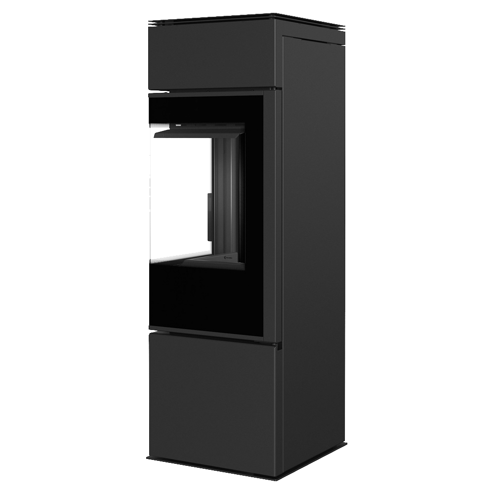 Kratki Kaminofen Thor 8 | Eckkamin - 2-seitig | 8 kW | THOR/BLACK