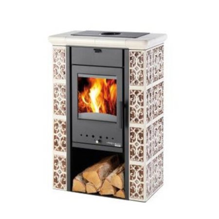 Haas+Sohn | Kaminofen TIROL 343.15 C perl-schwarz/braun-weiß