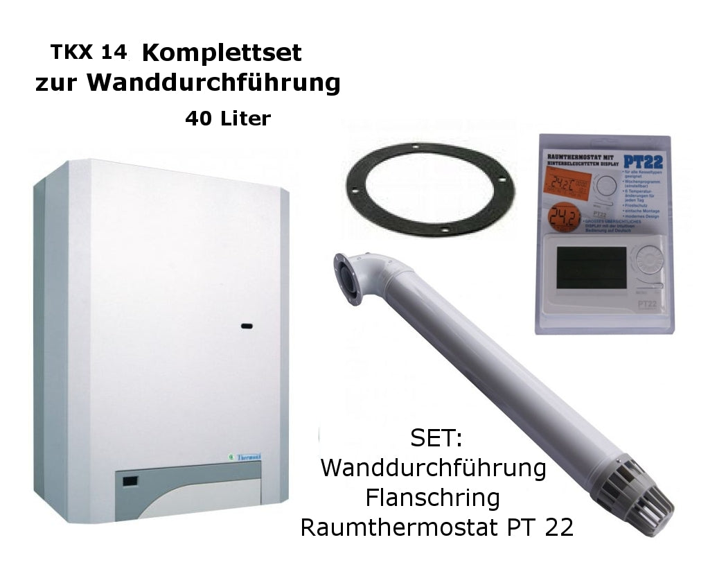 Raumluftunabhängige Gastherme Therm PRO 14 TKX 55l WAND-SET