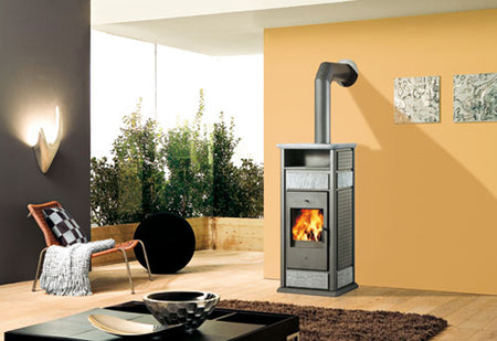 Kaminofen wasserführend Klima CS 15kW Edilkamin Warmhalteplatte
