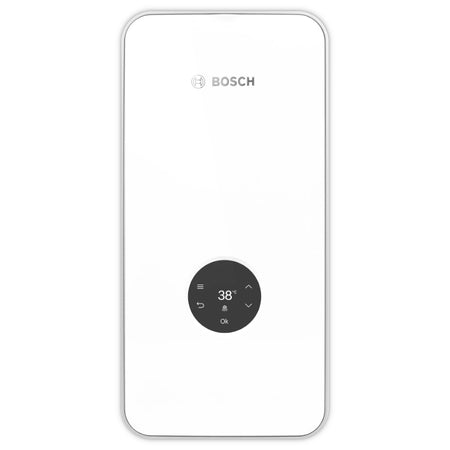 BOSCH weisser Durchlauferhitzer TR8501i 15/18/21 DESOAB Frontalansicht mit Touch-Display | Klimaworld.com