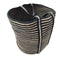 TermaTech | Holzkorb aus Jute | 400x400 mm | gestreift