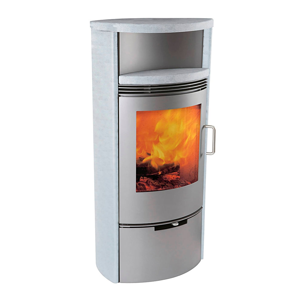 TermaTech | Kaminofen | TT10HS | 6 kW | Warmhaltefach | grau